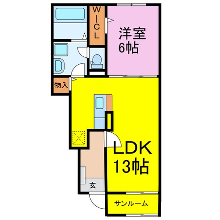 グレイスⅠの物件間取画像